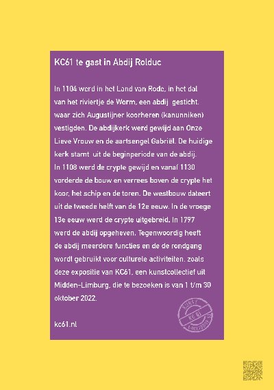 foto van  expositie KC61